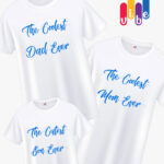 Mom Dad Son Customized T-Shirt White