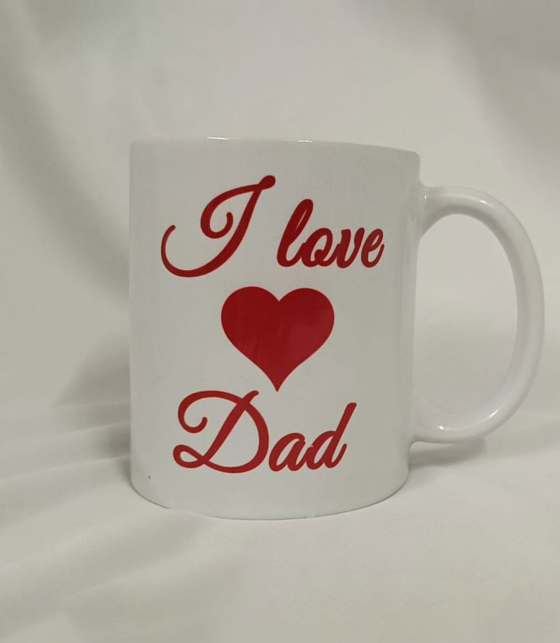 I love Mom Dad White Mug