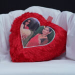 Customized Heart Shape Pillow (Red)