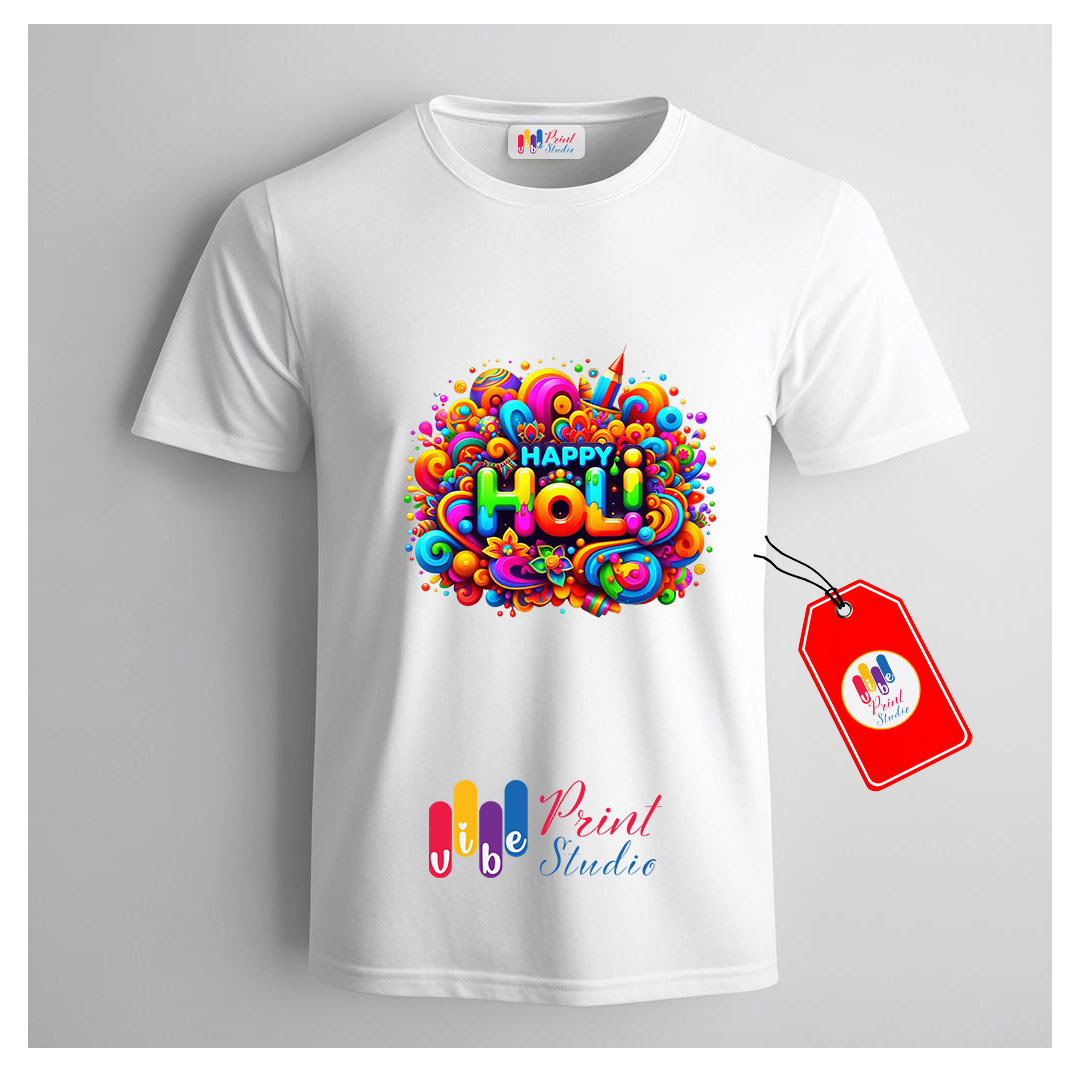 Holi Special Printed T-Shirt – Happy Holi